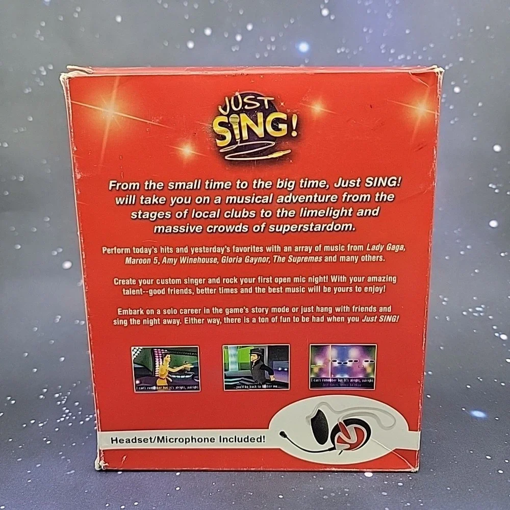 Just Sing! (Nintendo DS) Box Set W/Headset And Microphone Video Game